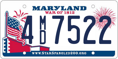 MD license plate 4MD7522