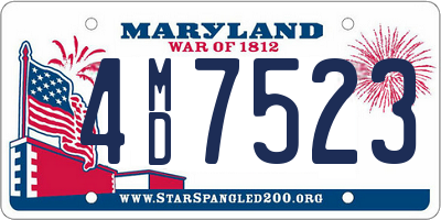 MD license plate 4MD7523