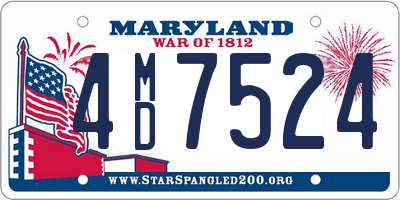 MD license plate 4MD7524