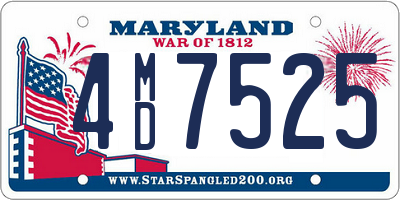 MD license plate 4MD7525