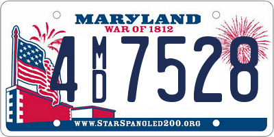 MD license plate 4MD7528