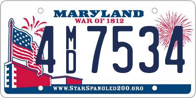 MD license plate 4MD7534