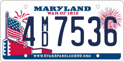 MD license plate 4MD7536