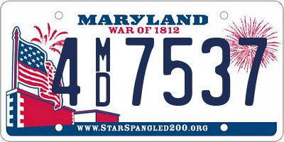 MD license plate 4MD7537