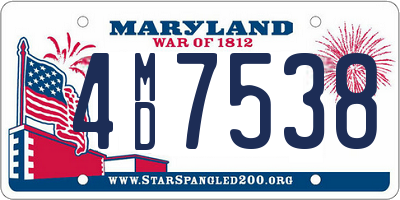 MD license plate 4MD7538