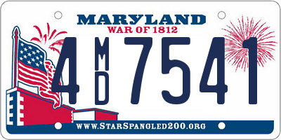 MD license plate 4MD7541