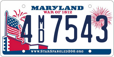 MD license plate 4MD7543