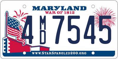 MD license plate 4MD7545