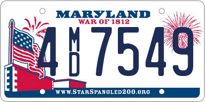 MD license plate 4MD7549