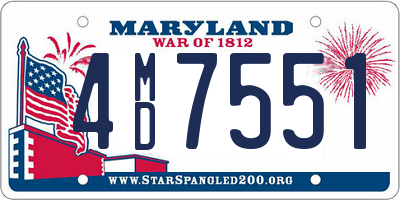 MD license plate 4MD7551