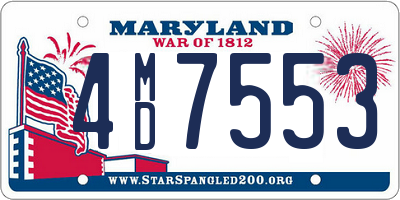 MD license plate 4MD7553