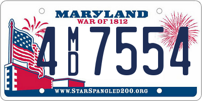 MD license plate 4MD7554