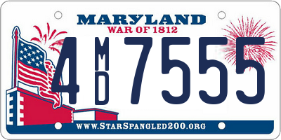 MD license plate 4MD7555