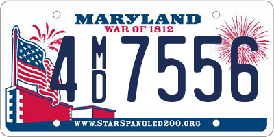 MD license plate 4MD7556