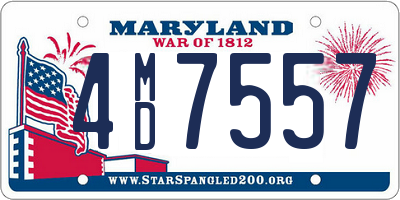 MD license plate 4MD7557