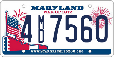 MD license plate 4MD7560