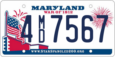 MD license plate 4MD7567