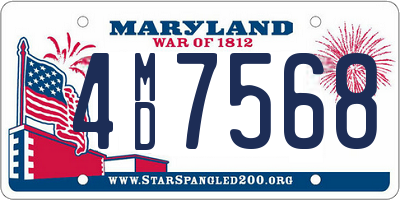 MD license plate 4MD7568