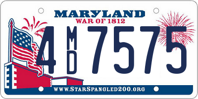 MD license plate 4MD7575