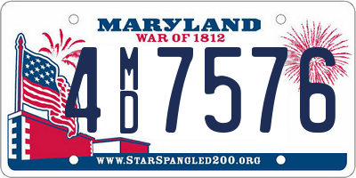 MD license plate 4MD7576