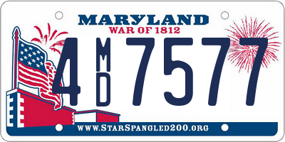 MD license plate 4MD7577