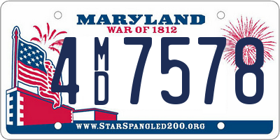 MD license plate 4MD7578