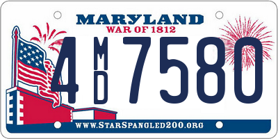 MD license plate 4MD7580