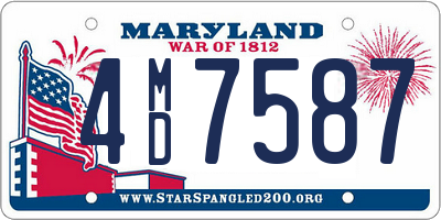 MD license plate 4MD7587