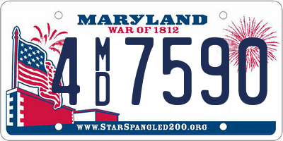 MD license plate 4MD7590