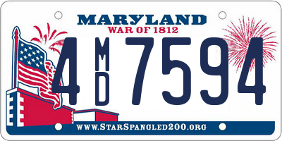 MD license plate 4MD7594