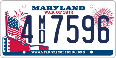 MD license plate 4MD7596