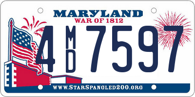 MD license plate 4MD7597