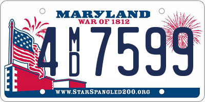 MD license plate 4MD7599