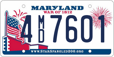 MD license plate 4MD7601