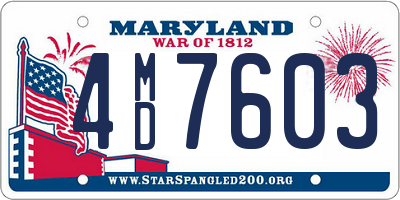 MD license plate 4MD7603