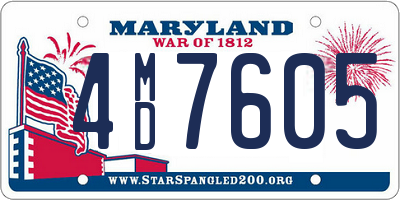 MD license plate 4MD7605