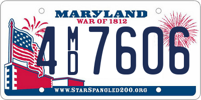 MD license plate 4MD7606