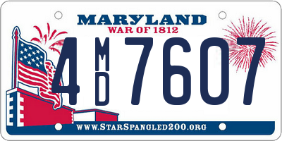 MD license plate 4MD7607