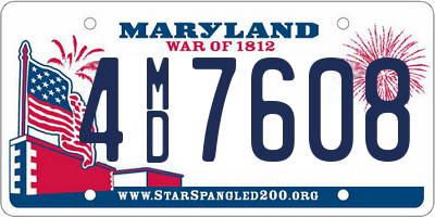 MD license plate 4MD7608