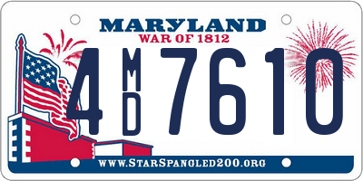 MD license plate 4MD7610