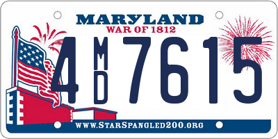 MD license plate 4MD7615