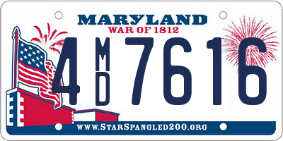 MD license plate 4MD7616