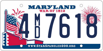 MD license plate 4MD7618