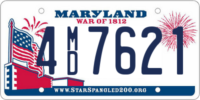 MD license plate 4MD7621