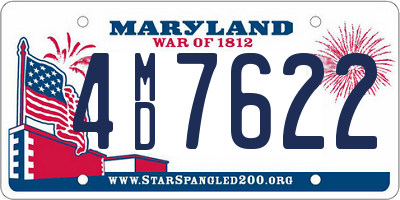 MD license plate 4MD7622