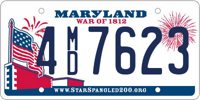 MD license plate 4MD7623