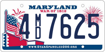 MD license plate 4MD7625