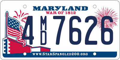 MD license plate 4MD7626