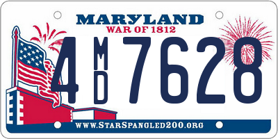 MD license plate 4MD7628