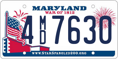 MD license plate 4MD7630